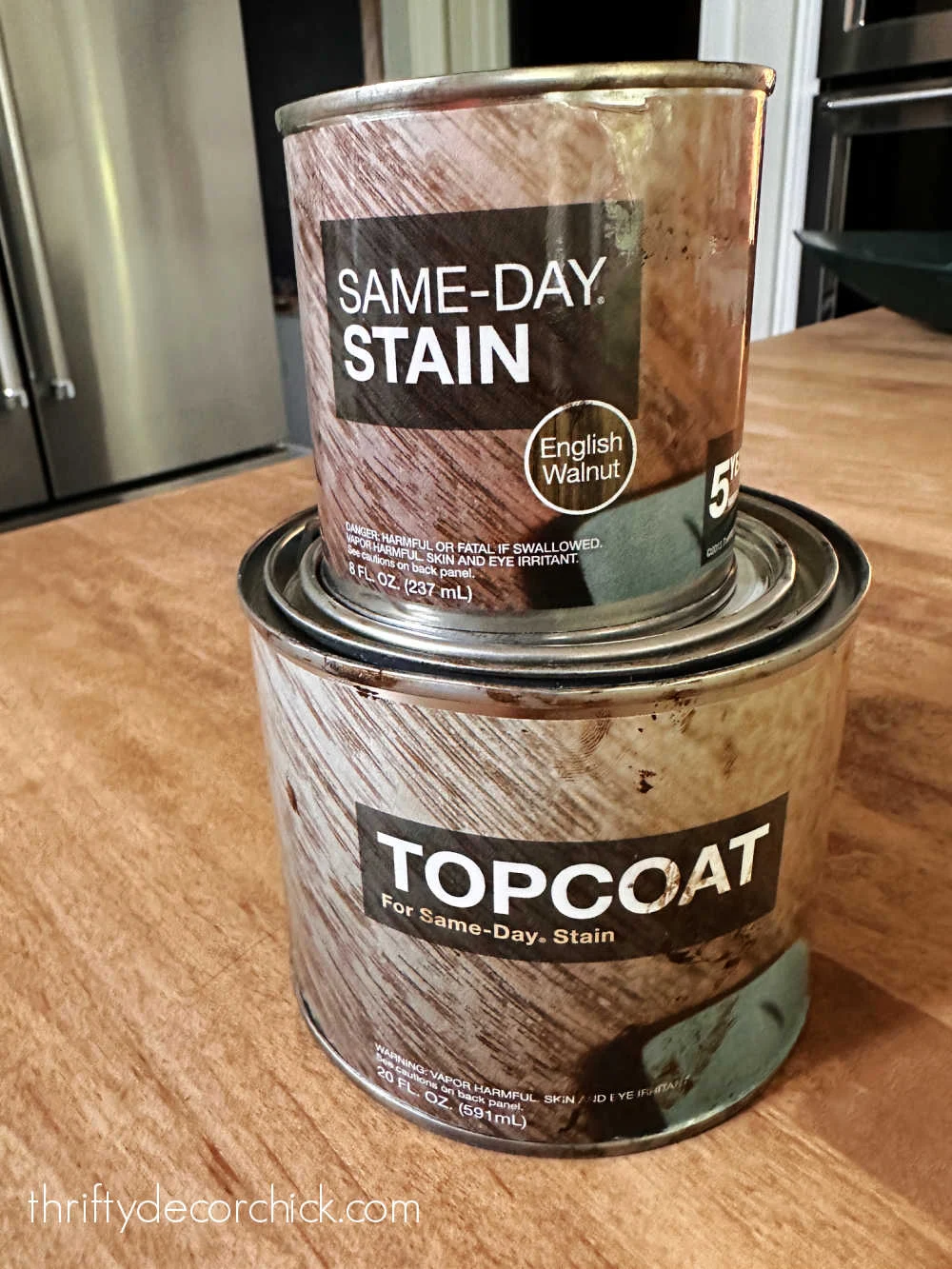same day stain and topcoat